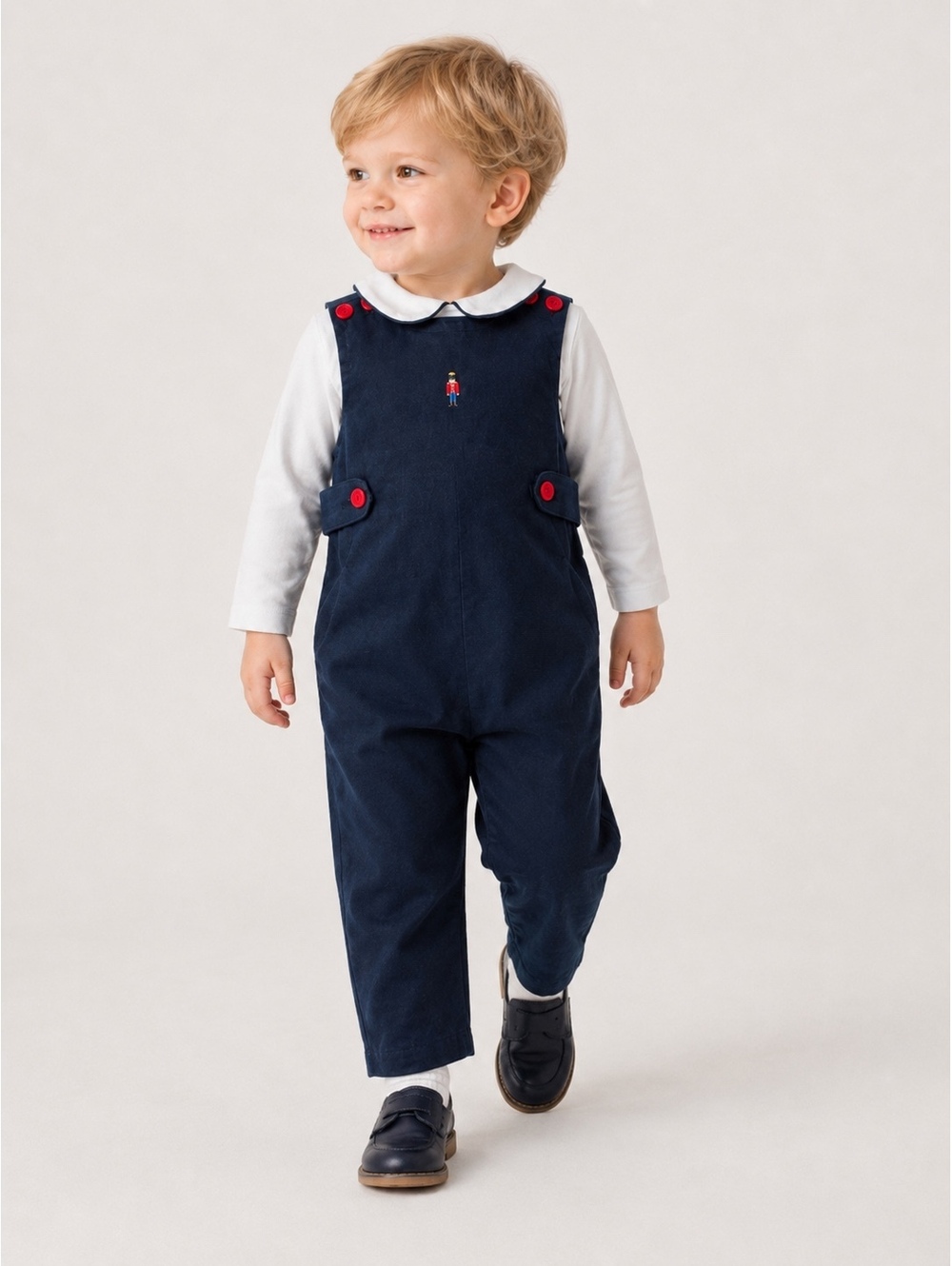 Edgehill Collection Nutcracker Longall Set Kids Navy Corduroy Size 12M NWT